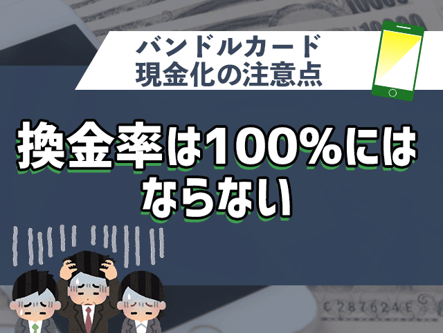 換金率は100%にならない