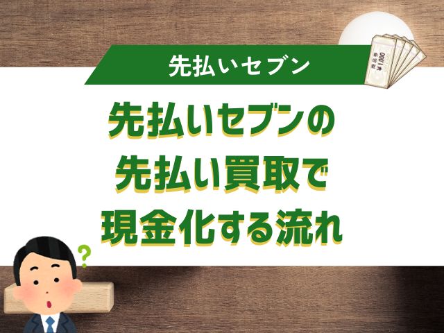 先払いセブンの先払い買取で現金化する流れ
