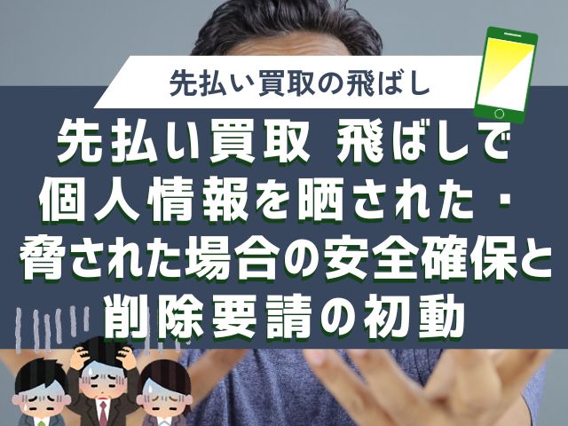 先払い買取 飛ばしで個人情報を晒された・脅された場合の安全確保と削除要請の初動